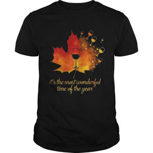 Wine Leaf Its The Most Wonderful Time Of The Year Shirt